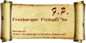 Freiberger Pintyőke névjegykártya
